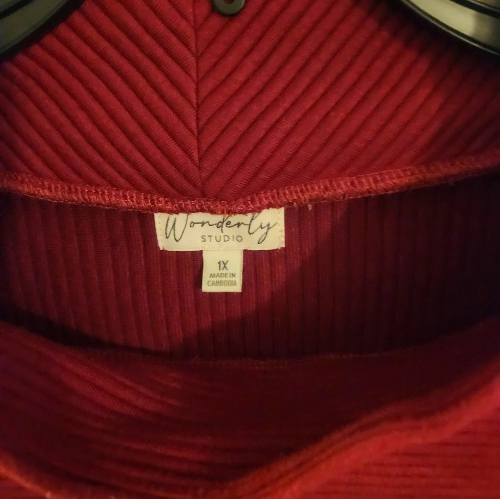 Wonderly Rich Red Cowl Neck Sweater - Picture 2 of 2